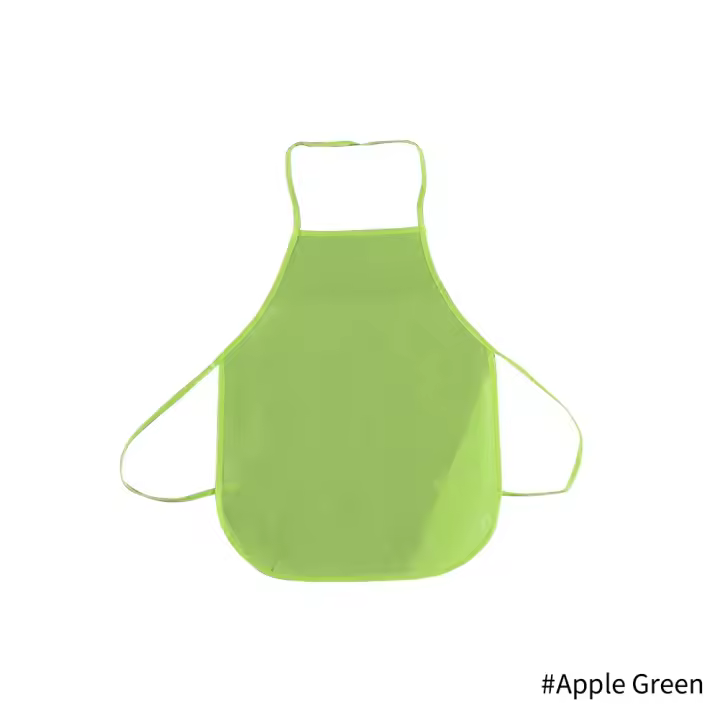 Unisex colorido niños liso tela no tejida pintura hornear niños manualidades cocina juego cocina babero delantal - 1