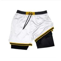 Pantalones Cortos de Rendería Transpirables Secado Rápido Estilo Gimnasio Anime 2 en 1 para Hombres - details 0