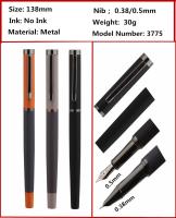 Pluma estilográfica de Metal de colores grises 3775 de lujo, suministros de papelería escolar para estudiantes de oficina financiera, bolígrafos de tinta - details 0