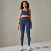 Conjunto de yoga acanalado sin costuras para mujer, ropa de gimnasio, sujetador con elevación, leggings, top de entrenamiento, chándal deportivo, 2 piezas - details 47