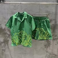 Syna World Drill Summer Shorts Set Camisa de manga corta de algodón Hip Hop para hombre - details 1