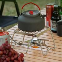 Parrilla de Camping Plegable de Acero Inoxidable Combinación Portátil de Fuego de Bonfire y Estufa de Madera para Exteriores - details 8