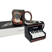 Taza de café con instrumento Musical de resina, diseño de guitarra, taza de café en forma de guitarra hecha a mano, taza de agua duradera para el hogar y la cocina - details 1