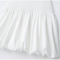 OUWU- Vestido corto sin mangas de retazos para mujer, minivestido mullido de moda para playa y fiesta de noche, 2024 - details 30