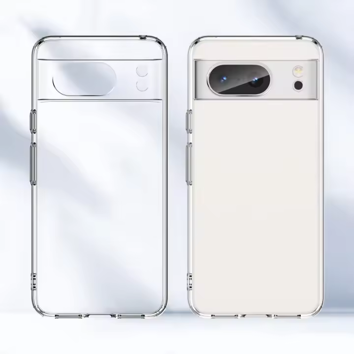 Funda de teléfono transparente suave de lujo para Google Pixel 8 7 6 Pro 8A 7A 6A, funda protectora trasera de silicona TPU a prueba de golpes, accesorios para teléfono - 1