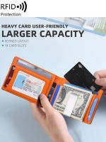 Cartera Minimalista Para Hombre Con Bloqueo RFID Portátil Gran Capacidad 11 Tarjetas Color Sólido Soporte Para Tarjetas De Crédito - details 6
