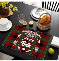 Mantel Maxi de Elk con Motivo de Navidad Alfombra de Mesa Araya con Rayas Blancas para Comedor de Sala de Estar - details 4