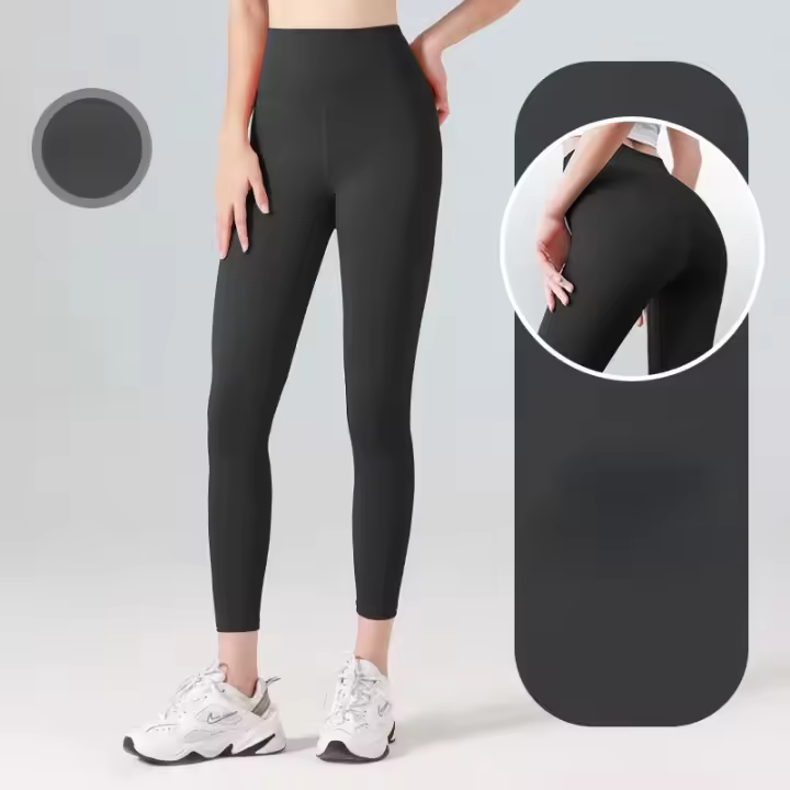 Leggings deportivos para mujer, malla Fa Drying Pan Elaicity Tracele, sartén de Yoga de cintura alta para correr y levantar la cadera - 1