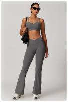 Conjunto de Yoga Ajustado de Cuidado de Belleza de Espalda Cruzada Traje de Fitness de Cintura Alta y Levantamiento de Caderas Conjunto de Nylon con Sujetador y Pantalones - details 16