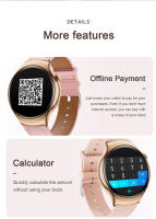 2025 nueva pantalla amoled de 1,27 pulgadas llamada Bluetooth NFC asistente de voz GPS seguimiento de movimiento frecuencia cardíaca monitoreo del sueño para relojes de salud inteligentes Android e ios, regalo exclusivo para mujeres - details 21