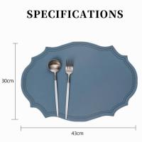Elegante Juego de Manteles de Comedor de Cuero Falsio 1/4/6PCS Diseño de Forma PU - details 0