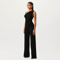El traje de las mujeres más cómodas de primavera y verano de luz y sexy sin tirantes de corte recortado contracción plisado traje pantalón recto - details 8