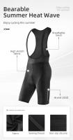 Pantalones Cortos de Ciclismo para Hombres y Mujeres ROCKBROS con Cojín 3D Almohadilla Montaña Bike Transpirabilidad Elástica Secado Rápido Slim Estilo Deporte y Aventura Material Poliéster Cintura Alta - details 3
