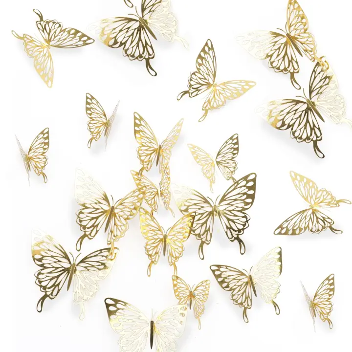 Arte de Pared de Mariposa 3D Pegatina de Decoración para Habitación de Niños - 1