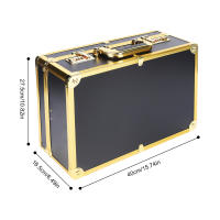 Caja organizadora de almacenamiento de viaje portátil, estuche con cerradura de contraseña, estilista de barbero - details 0