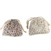 Organizador de estuches de cosméticos, bolsa de papelería de algodón con impresión, bolsa de cosméticos, bolsas de maquillaje, paquete con cordón, bolsa de almacenamiento de joyería de bolsillo - details 7