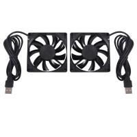 Ventilador USB de 80mm y 5V, dispositivo de refrigeración de CC sin escobillas 8015, para PC, ordenador, enrutador, 2 piezas - details 0
