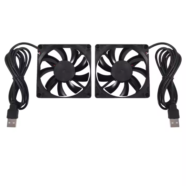Ventilador USB de 80mm y 5V, dispositivo de refrigeración de CC sin escobillas 8015, para PC, ordenador, enrutador, 2 piezas - 1