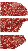 Summer floral print women boho short sleeve v neck split elegant a line party beach dress - details 16