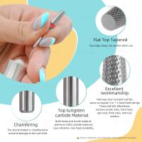 HYTOOS-broca para uñas 5 en 1, cónica superior plana, dientes cruzados, brocas de carburo para uñas, elimina Gel, taladros eléctricos, lima, accesorios de manicura - details 3