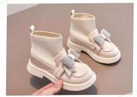 Botas cortas para niños nuevas de cuero de lona de caña alta de otoño e invierno - details 1