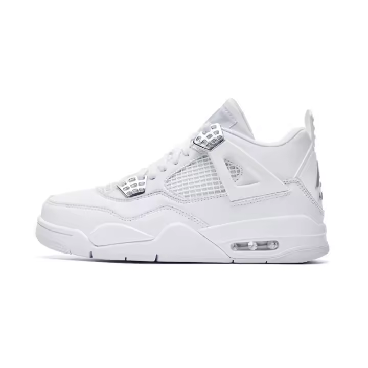 AJ4 caliente lava blanco cemento amarillo eléctrico madre zapatos de baloncesto zapatos de las mujeres garantía de calidad un año - 1