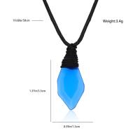 Collar con colgante de cristal azul H2o, accesorios de joyería con tema oceánico para mujeres y niñas, regalo - details 1