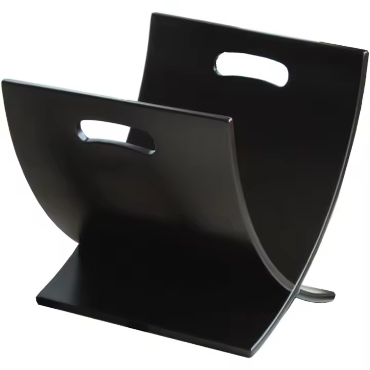 Revistero contemporáneo de madera, espresso - 1