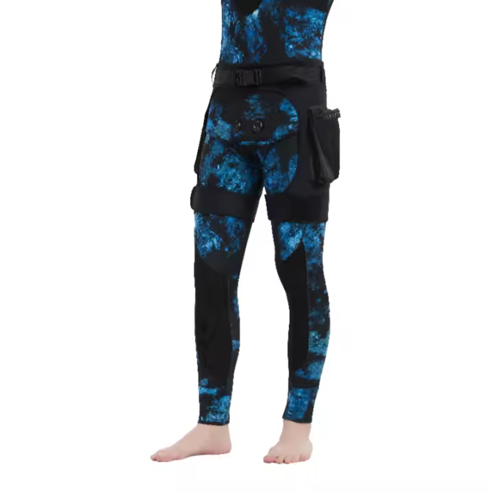 Pantalones cortos de traje de neopreno, pantalones cortos elásticos de buceo con bolsillos y hebilla de liberación rápida, cintura ajustable, pantalones cortos de natación - 1