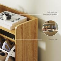 Organizador de Zapatos Ajustable 4 Puertas Abatibles con Estantes 16 Pares para Pasillo Reducido - details 6