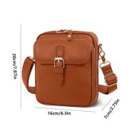 Bolso bandolera de cuero para mujer, gran capacidad con correa extraíble ajustable, bolso de hombro de PU, bolso antirrobo para teléfono de Color sólido - details 0