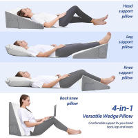 Almohada De Apoyo Para Dormir Después De La Cirugía Y Reflujo Ácido Almohada Triangular Elevada De Espuma Para Uso En Dormitorio Y Oficina - details 1