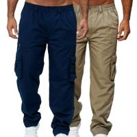 Pantalones de hombre Color sólido con múltiples bolsillos - details 1
