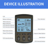 Dispositivo eléctrico de estimulación muscular profesional, Parche de electrodo Tens, EMS, 25 modos - details 4