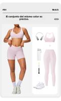 Sujetador deportivo de verano Pure Desire de baja intensidad con almohadillas para el pecho, hermoso top de yoga y entrenamiento físico - details 4