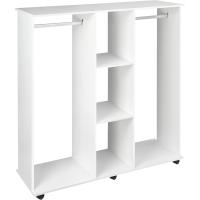 Armario de Ropa con Ruedas Organizador de Ropa de Dormitorio de 120x40x128cm en Negro - details 34