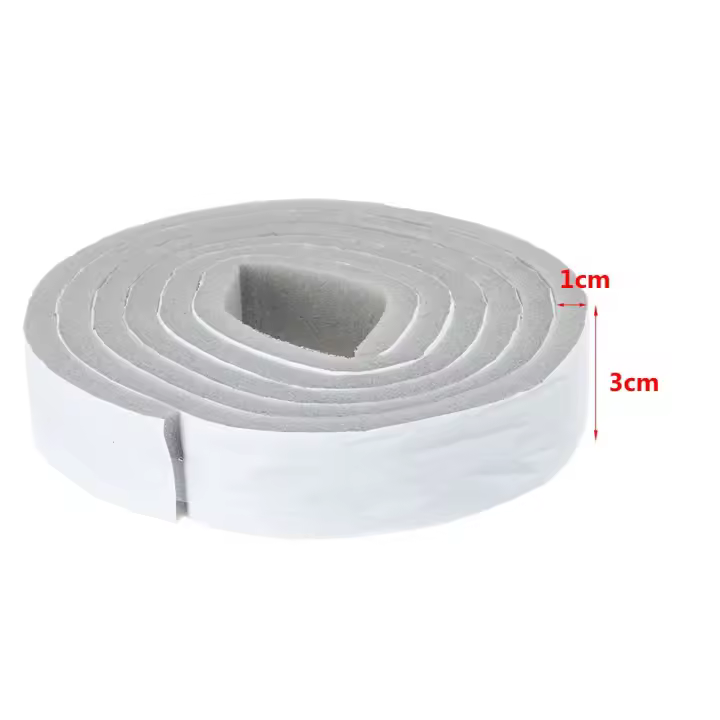 Cinta aislante autoadhesiva a prueba de viento, tira de sellado para ventana y puerta, sin insonorización, 2M por rollo - 1