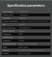 Reloj inteligente Y88, dispositivo con Pantalla AMOLED, GPS, múltiples modos de movimiento, detección de frecuencia cardíaca, pantalla brillante abatible, 2024 - details 14