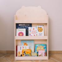 Estantes de 3 alturas en madera natural |   Colocación frontal de los libros |   ahorro de espacio |   Hecho en Italia (Madera Natural, Oso de peluche) - details 8
