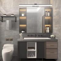 Lámpara LED de 32W Lámpara de espejo Aplique Blanco Frio 6000K Luz natural para Espejo Muebles de Maquillaje Aparato Montado en la Pared, Negro, 120CM - details 85