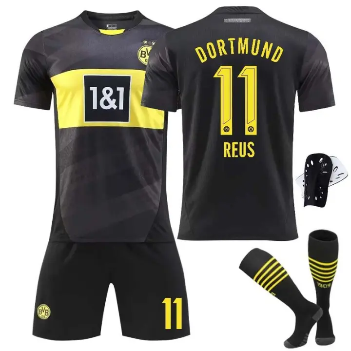 2425 Borussia Dortmund Conjunto de Equipación de Fútbol No. 11 Reus 9 Alaves 22 Bellingham con calcetines y protectores de rodilla - 1