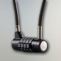 Candado con contraseña de Cable duradero de 4 dígitos, candado de Cable de acero Flexible multifuncional, candado impermeable para maleta de aleación de Zinc, casco - details 1