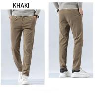 Pantalones de Corduroy para Hombres Ajuste Delgado, Elástico, Moda de Negocios y Trabajo para Primavera Otoño - details 10