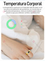Anillo inteligente SANLEPUS con monitoreo de salud 24 horas al día, 7 días a la semana: frecuencia cardíaca, sueño, oxígeno en sangre y temperatura corporal |   Batería de 7 días |   Resistencia al agua hasta 5 ATM - details 2
