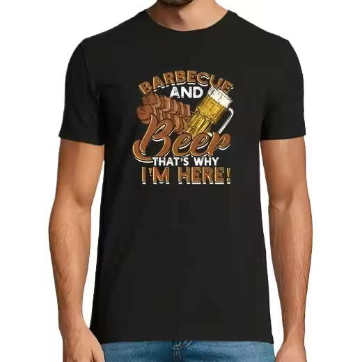 barbacoa y cerveza por eso estoy aquí Camisetas CERVEZA,Pack Regalo Camiseta Personalizada - 1