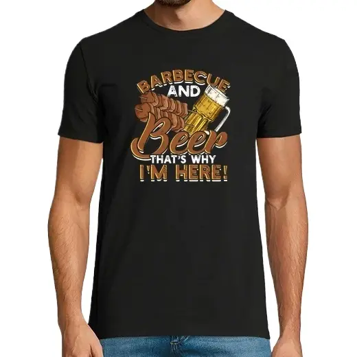barbacoa y cerveza por eso estoy aquí Camisetas CERVEZA,Pack Regalo Camiseta Personalizada - 1
