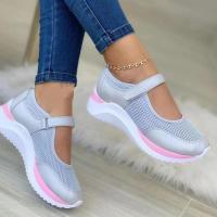 Zapatillas de Mujer de Tejido Grueso Estilo Redondo en la Punta Talla Grande 36-43 con Rejilla - details 4
