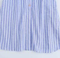 BUNO-Vestido camisero a rayas de mezcla de lino para mujer, estilo europeo y americano, ligero y de lujo - details 5