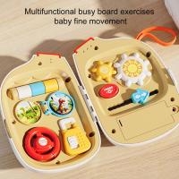 Juguete de actividades sensoriales 9 en 1, tablero ocupado Montessori, juego de simulación para bebé, teléfono, música, interruptor simulado, juguetes educativos multifunción - details 3