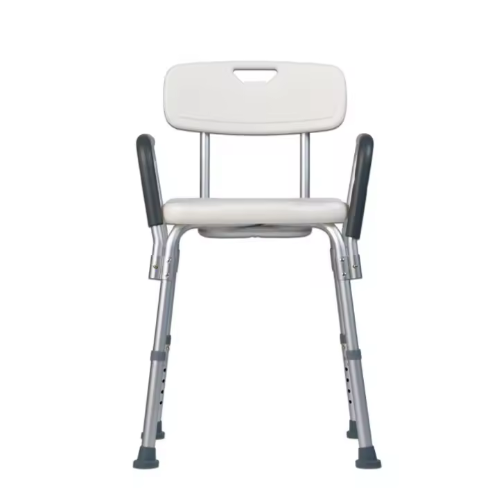 Silla de Ducha Ajustable en Altura, Taburete de Baño para Personas Necesitadas de Cuidados, 38-45 cm - 1